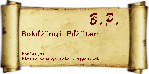 Bokányi Péter névjegykártya