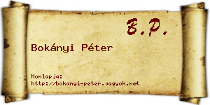 Bokányi Péter névjegykártya